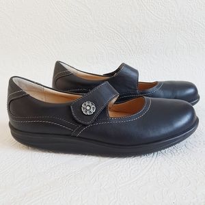 Finn Comfort Leather Mary Janes Black 6.5 Germany